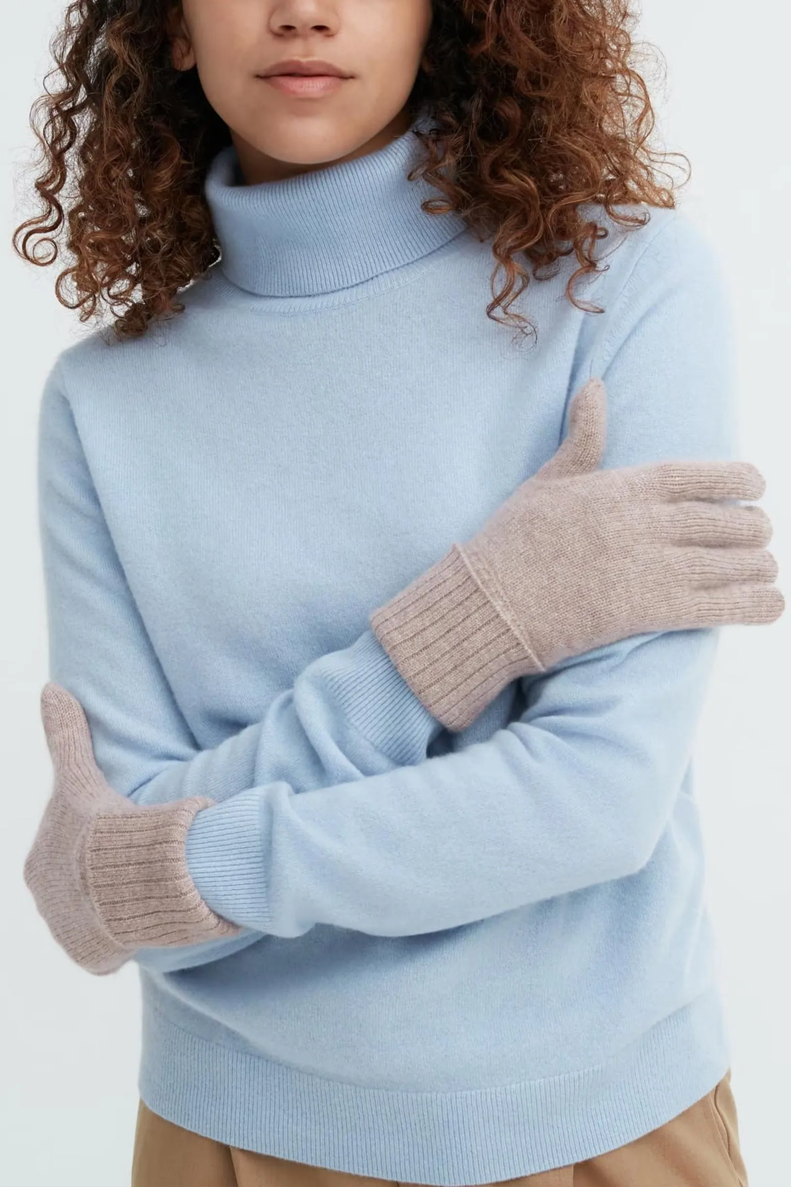 100% Cashmere Knitted Gloves