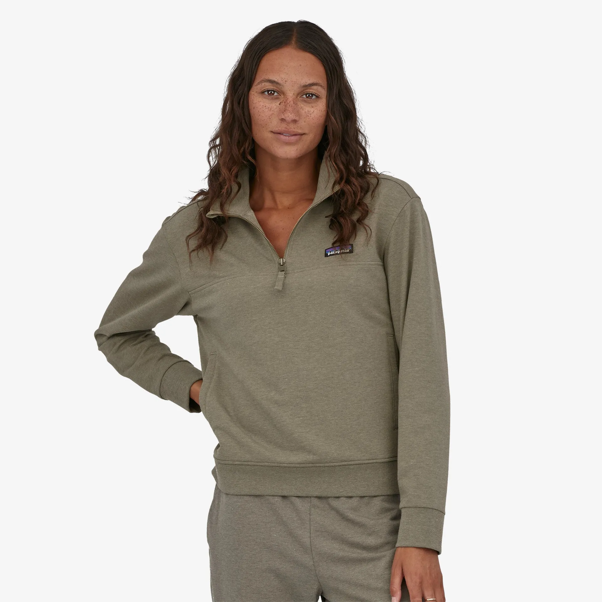 Ahnya Patagonia Women's Fleece Pullover, Green