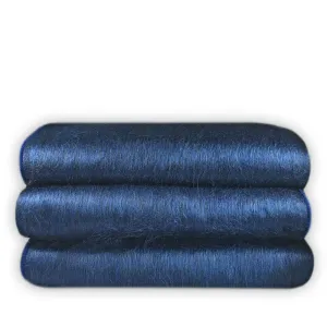 Alpamalag - Baby Alpaca Wool Throw Blanket / Sofa Cover - Queen 95" x 67" - Solid Deep Blue Pattern