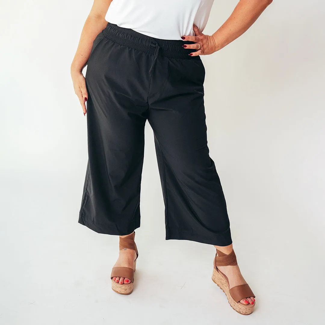 Audrey Wide Leg Pants, Black