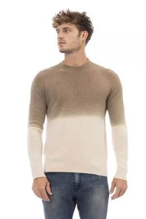 Beige Alpaca Men Sweater