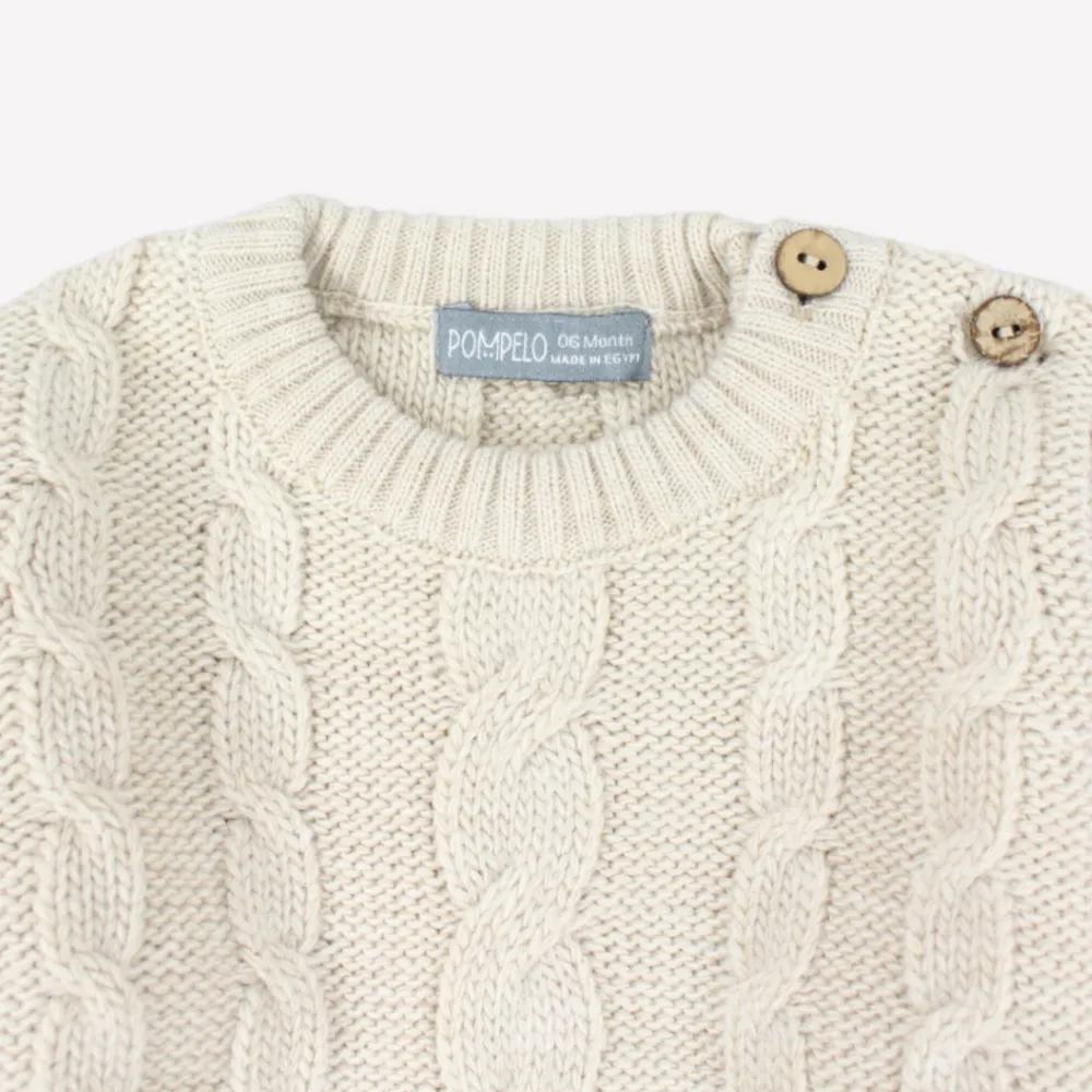 Beige Long-Sleeved Pullover