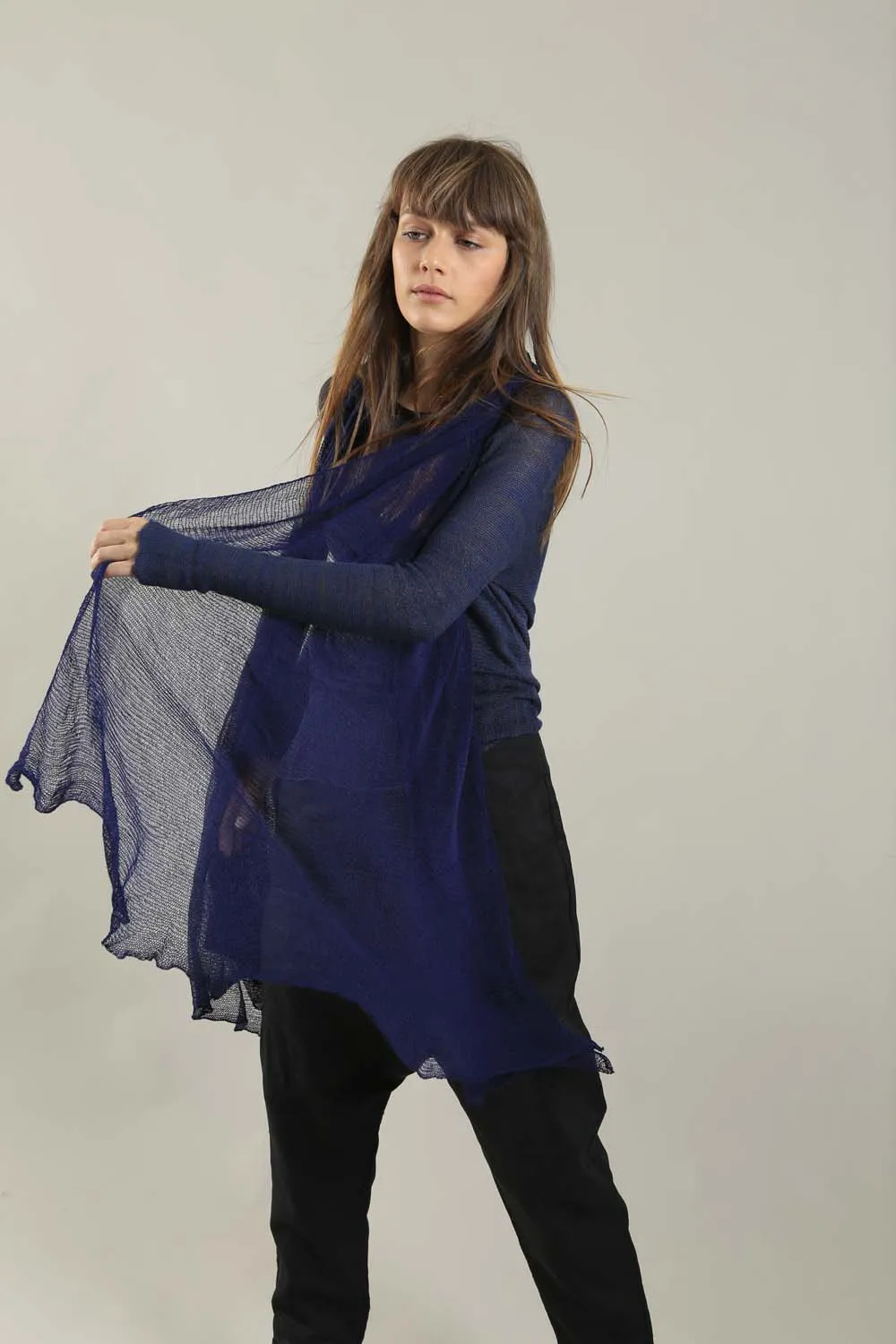 BIG air bamboo scarf - Indigo