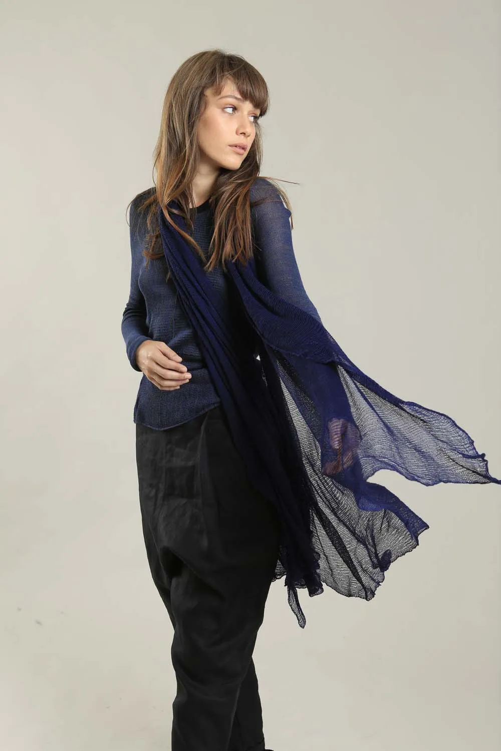 BIG air bamboo scarf - Indigo