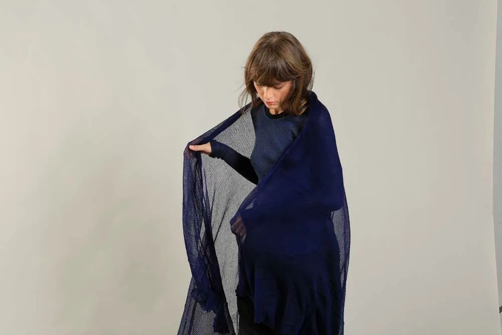 BIG air bamboo scarf - Indigo