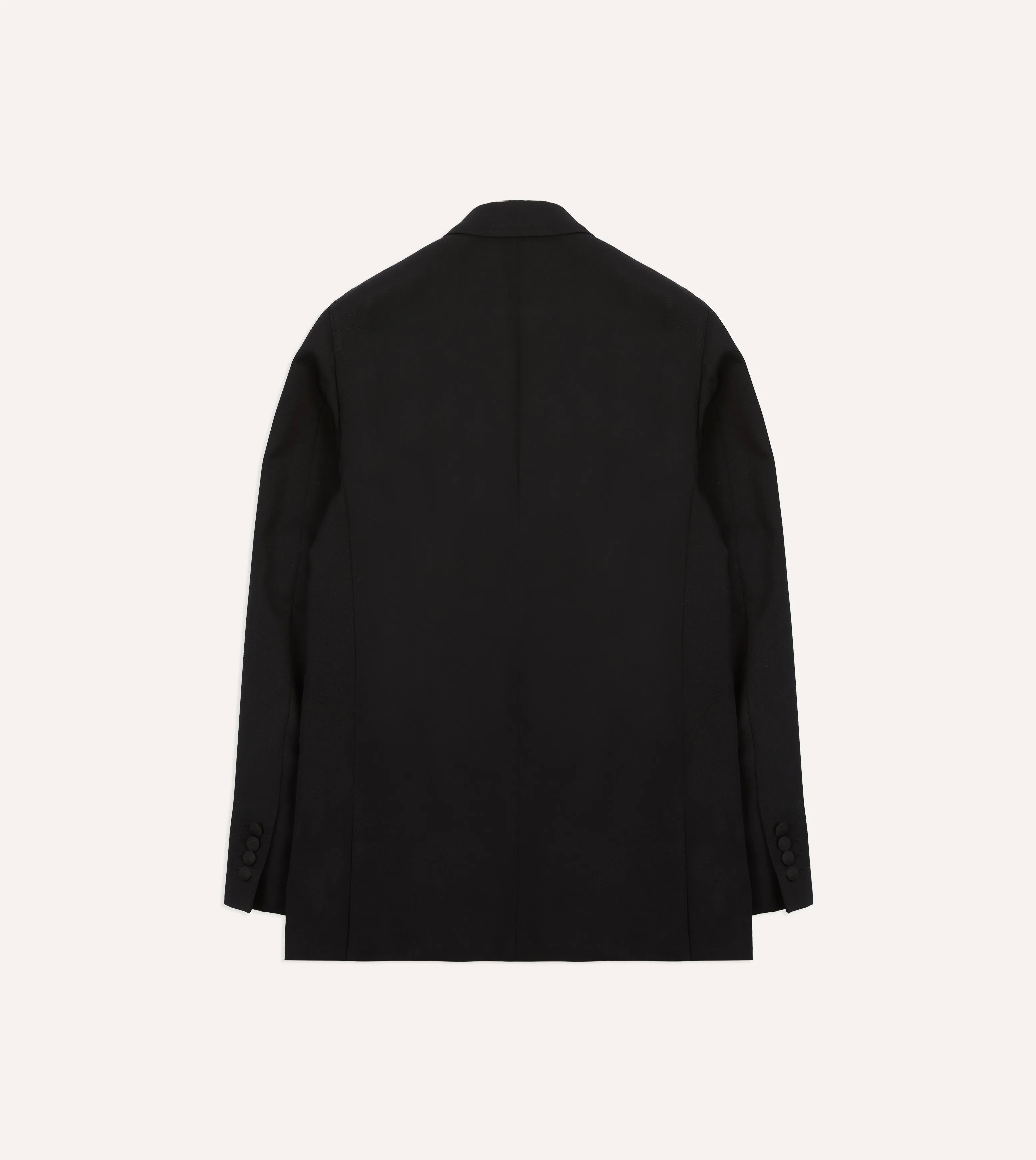 Black Barathea Wool Dinner Jacket