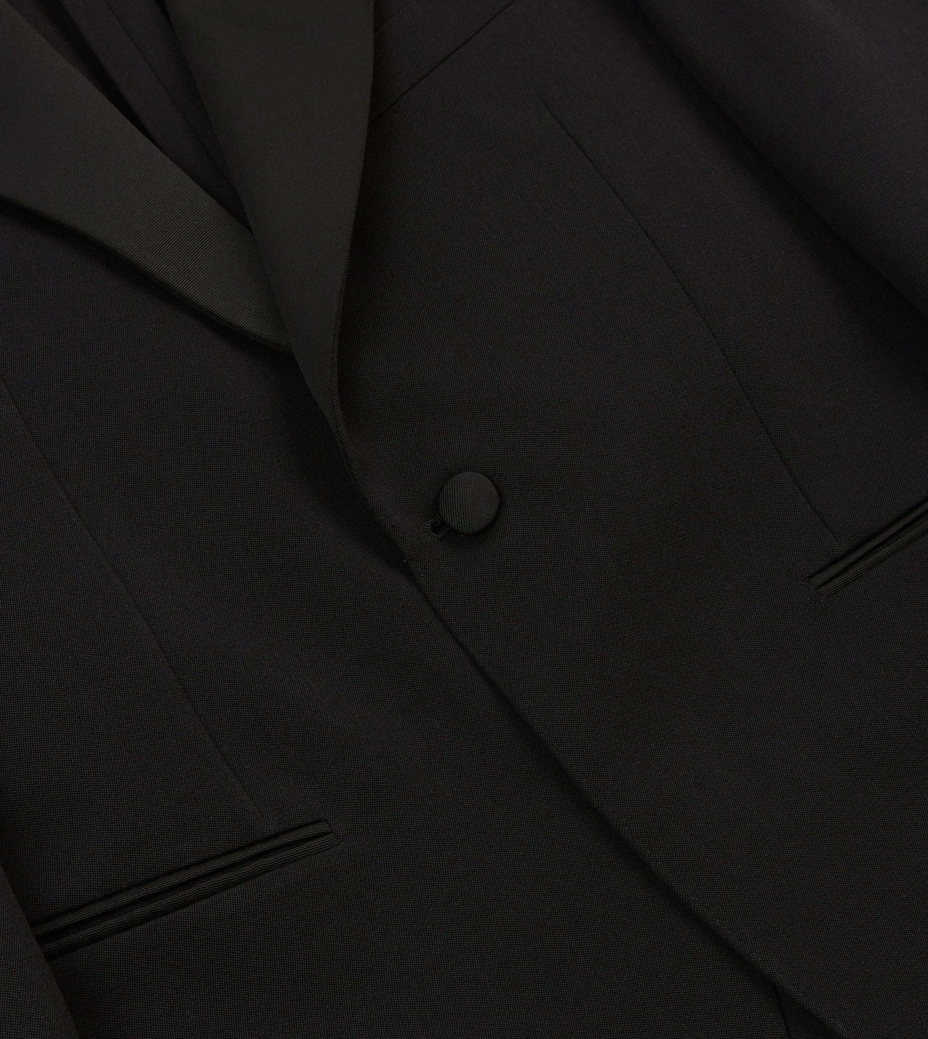 Black Barathea Wool Dinner Jacket