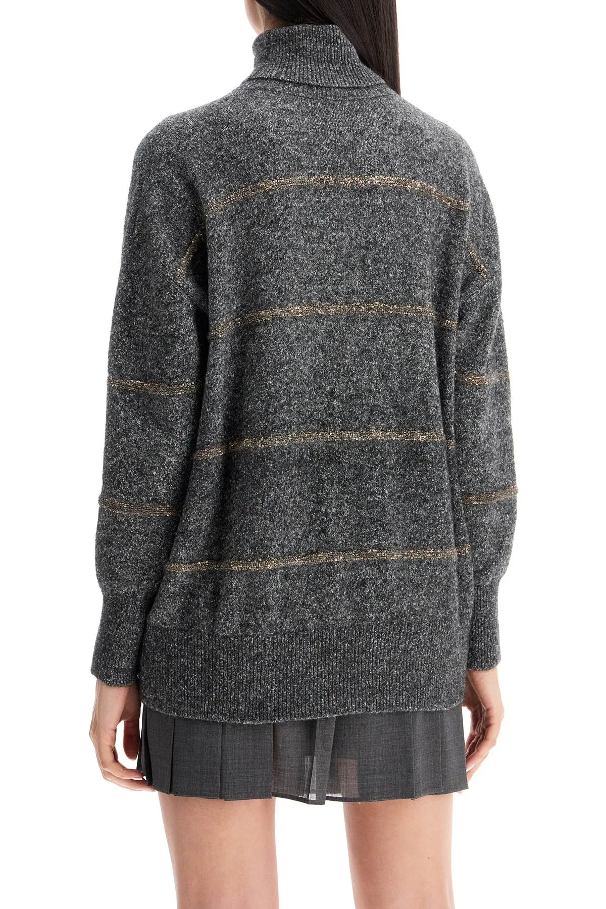 Brunello Cucinelli Striped Dolcevita Sweater