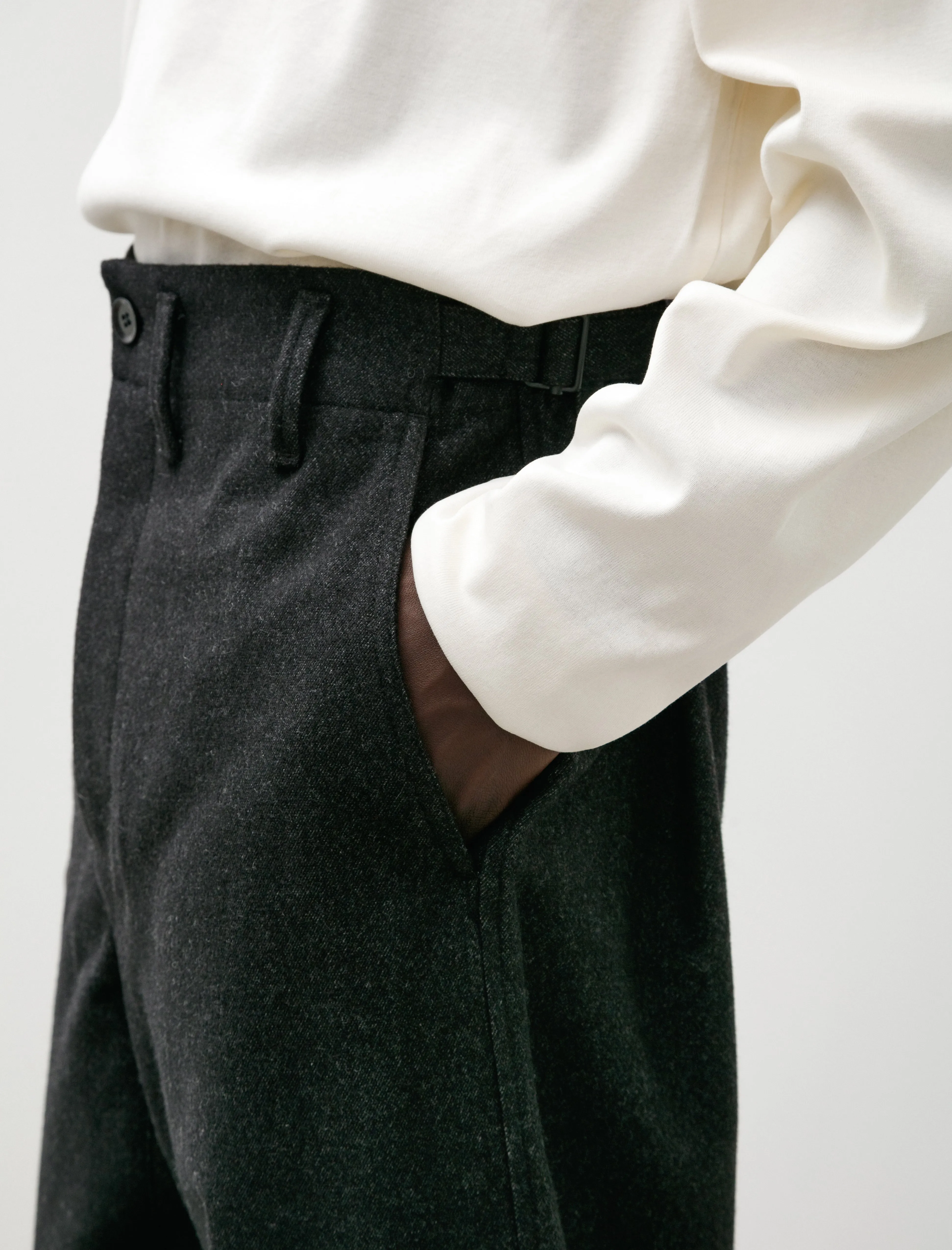 Carrot Pants Black Grey Melange