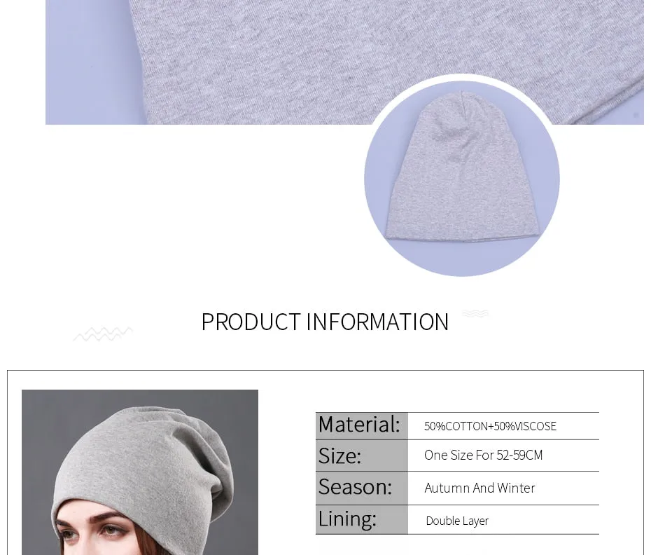 CNTANG Soft Knitted Beanie - Women's