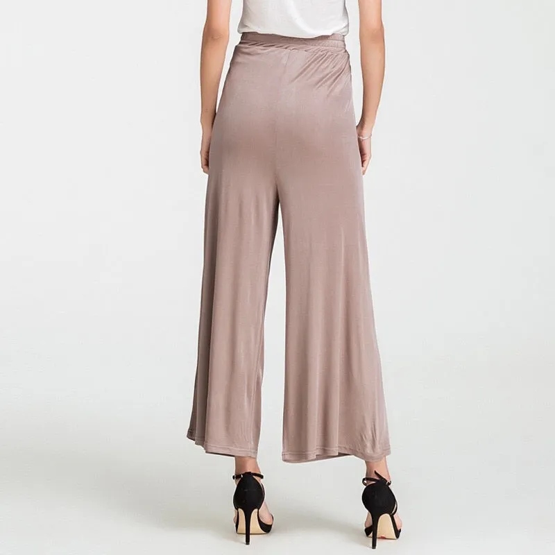 Comfortable Mulberry Silk Wide Leg Women's Pants