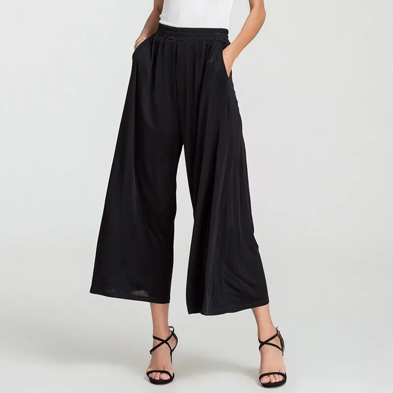 Comfortable Mulberry Silk Wide Leg Women's Pants