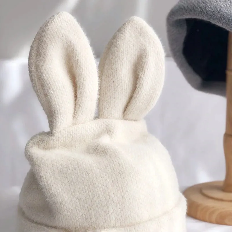 Cute and Funny Bunny Ears Knitted Winter Beanie Hats