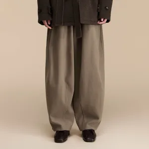 Drawstring Waist Wide-Leg Pants