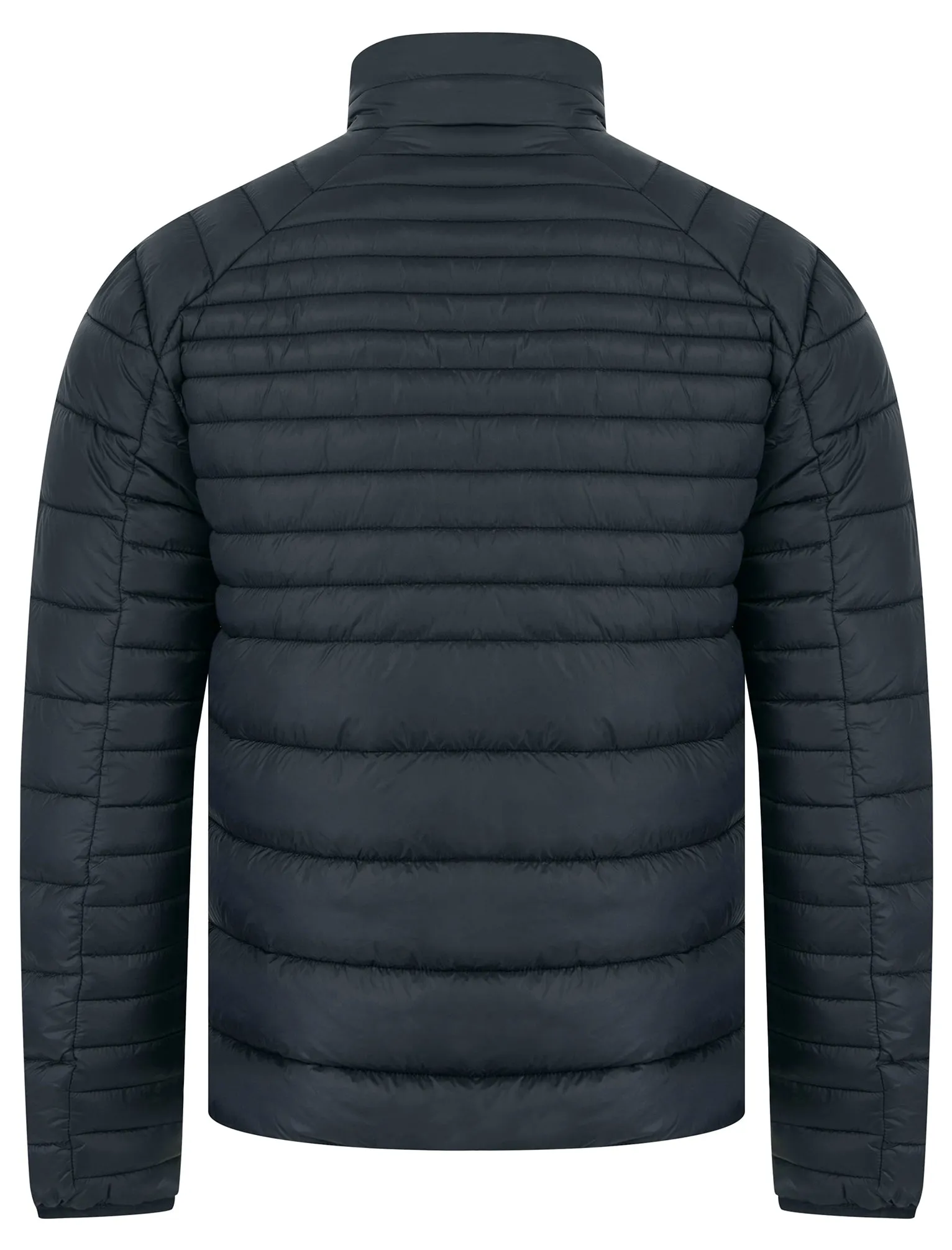 Ector Mult-Pocket Funnel Neck Quilted Puffer Jacket with Fleece Lined Collar in Charcoal - Tokyo Laundry