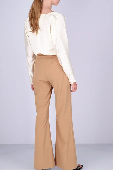 Elvira Trousers | Camel - Wool blend