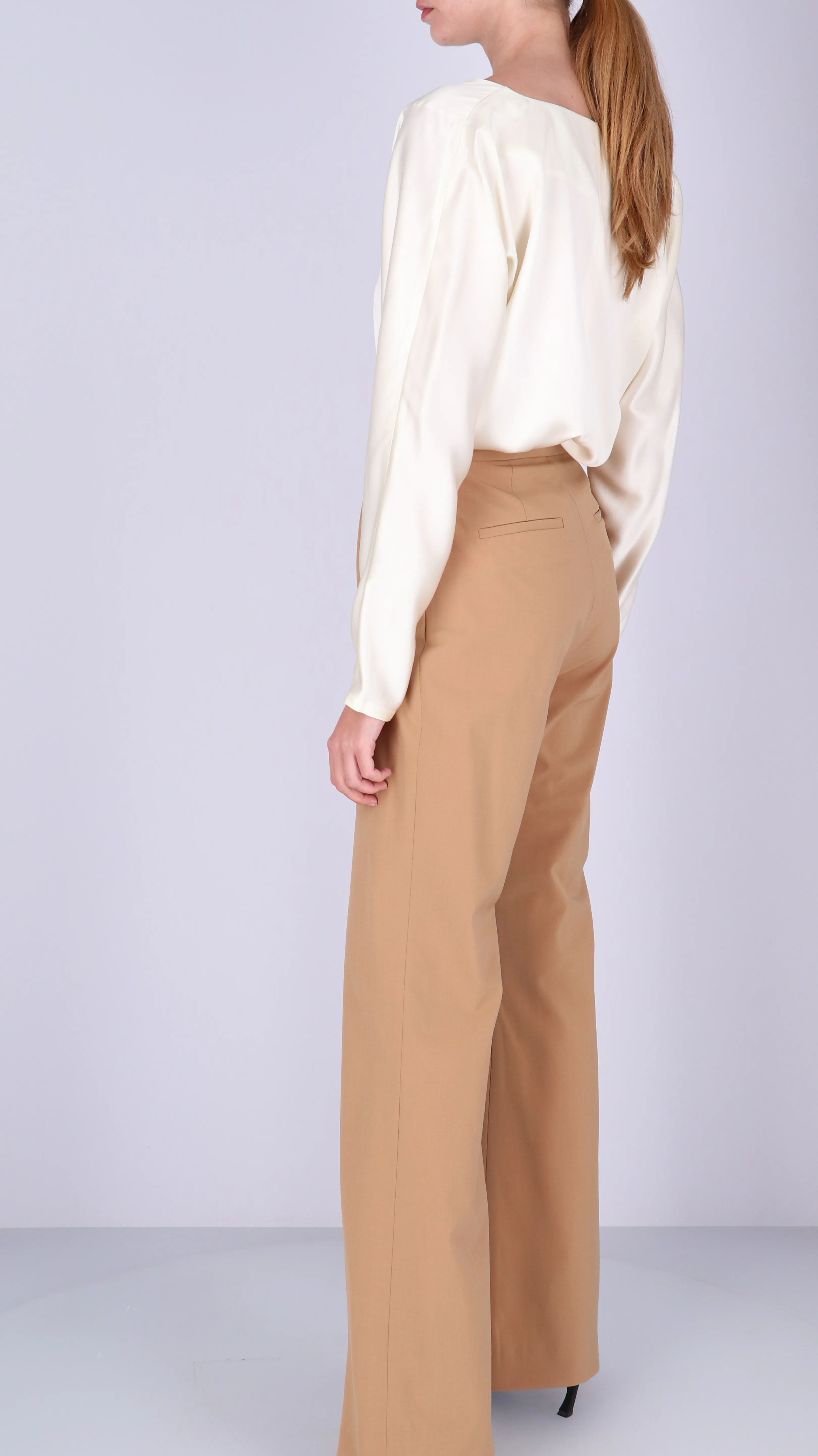 Elvira Trousers | Camel - Wool blend