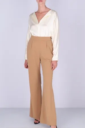 Elvira Trousers | Camel - Wool blend