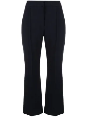 Flared cropped trousers