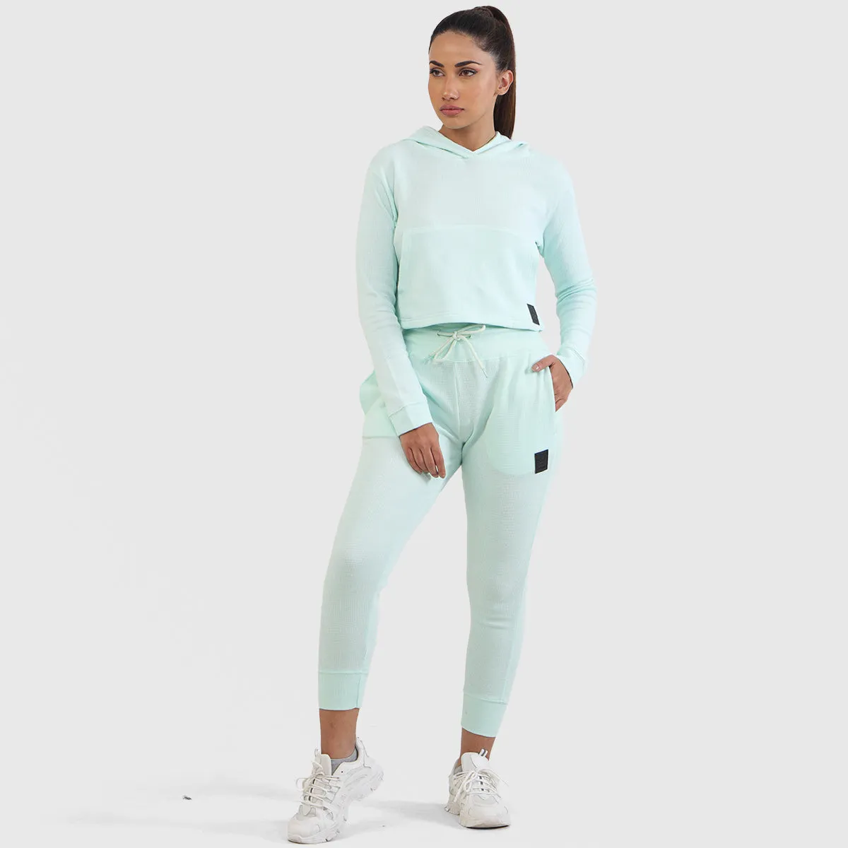 GA Cropped Hoodie (Aqua)