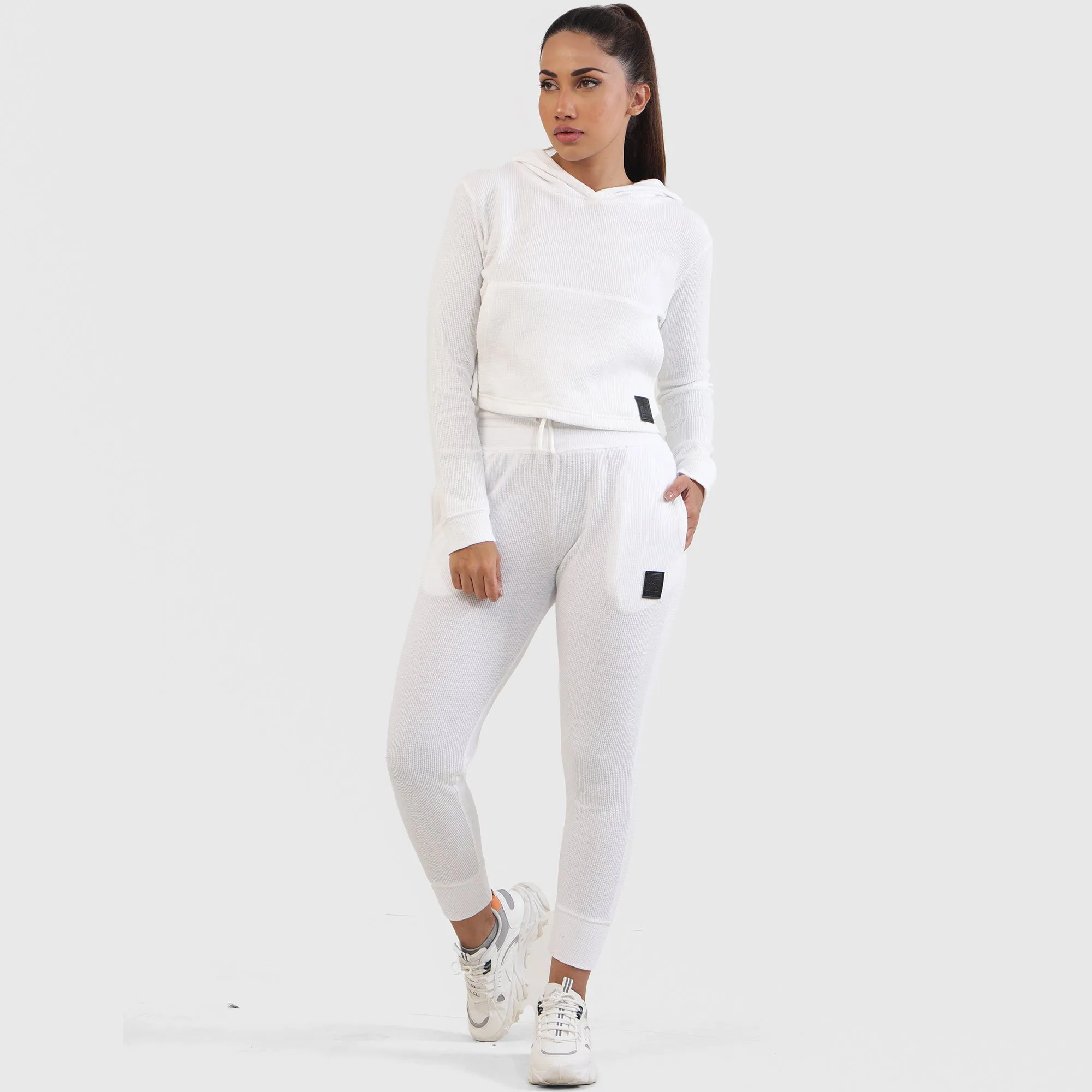 GA Cropped Hoodie (White)