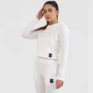 GA Cropped Hoodie (White)