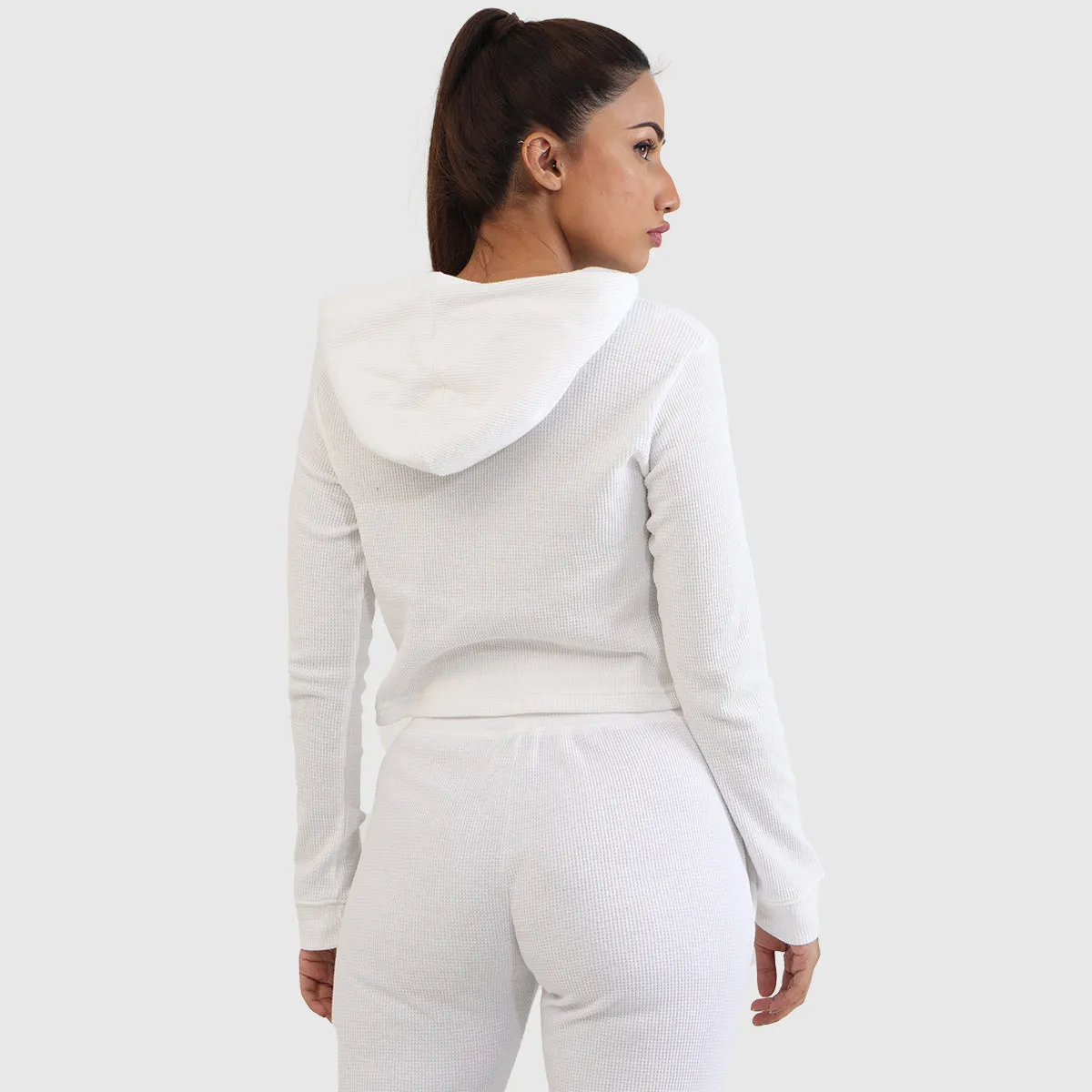 GA Cropped Hoodie (White)