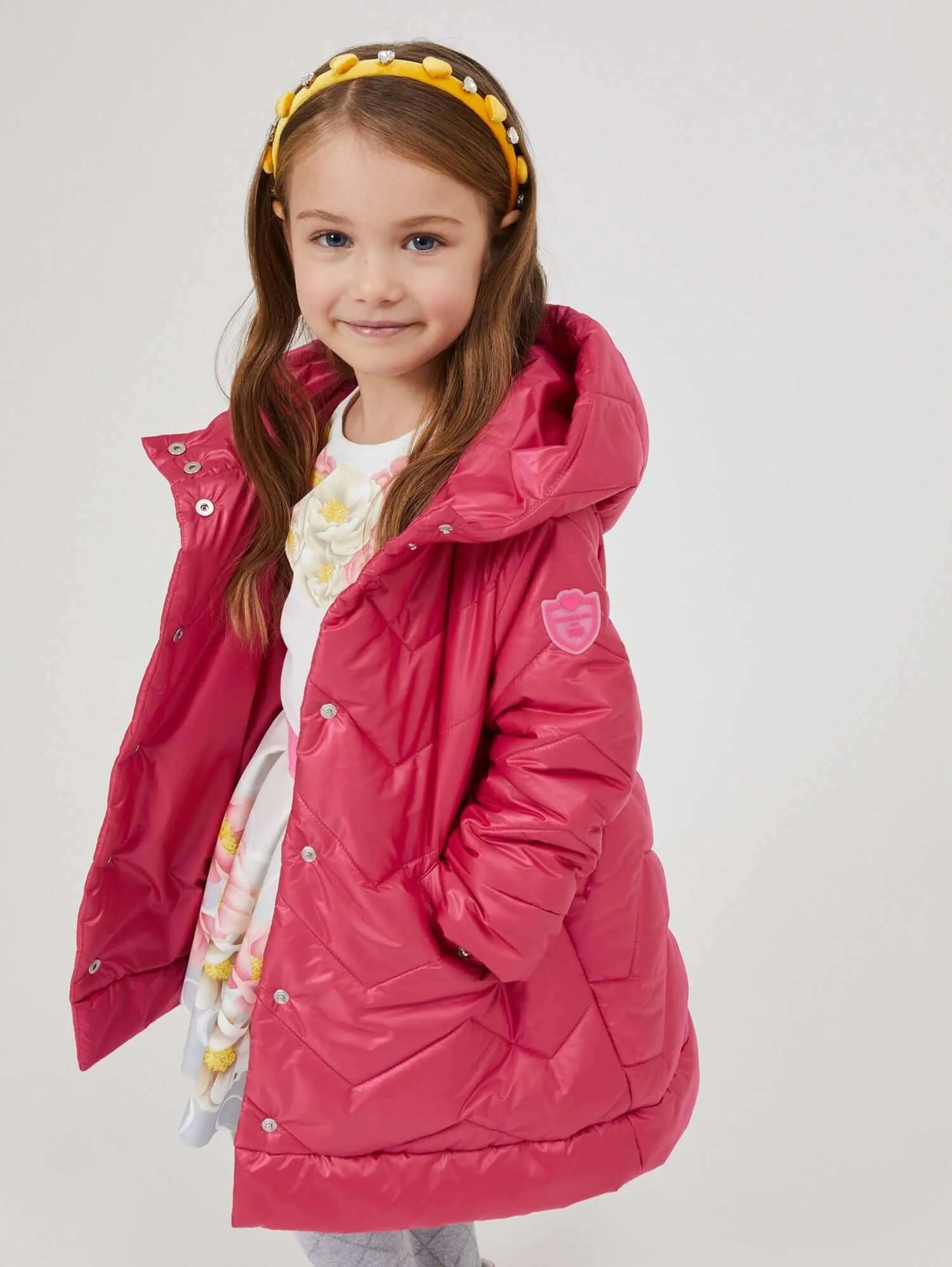 Girls Pink Quilted Jacket