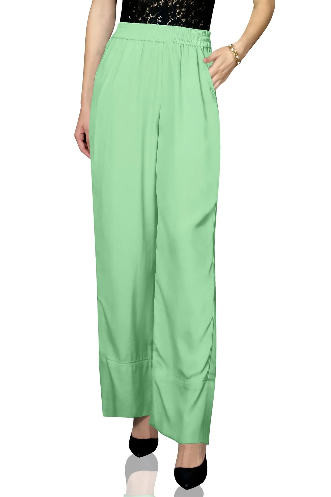 Green Wide Leg Pants