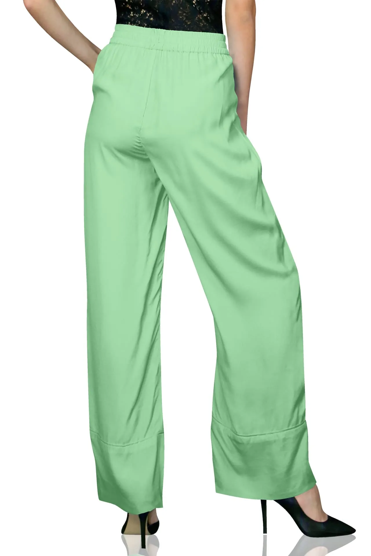 Green Wide Leg Pants