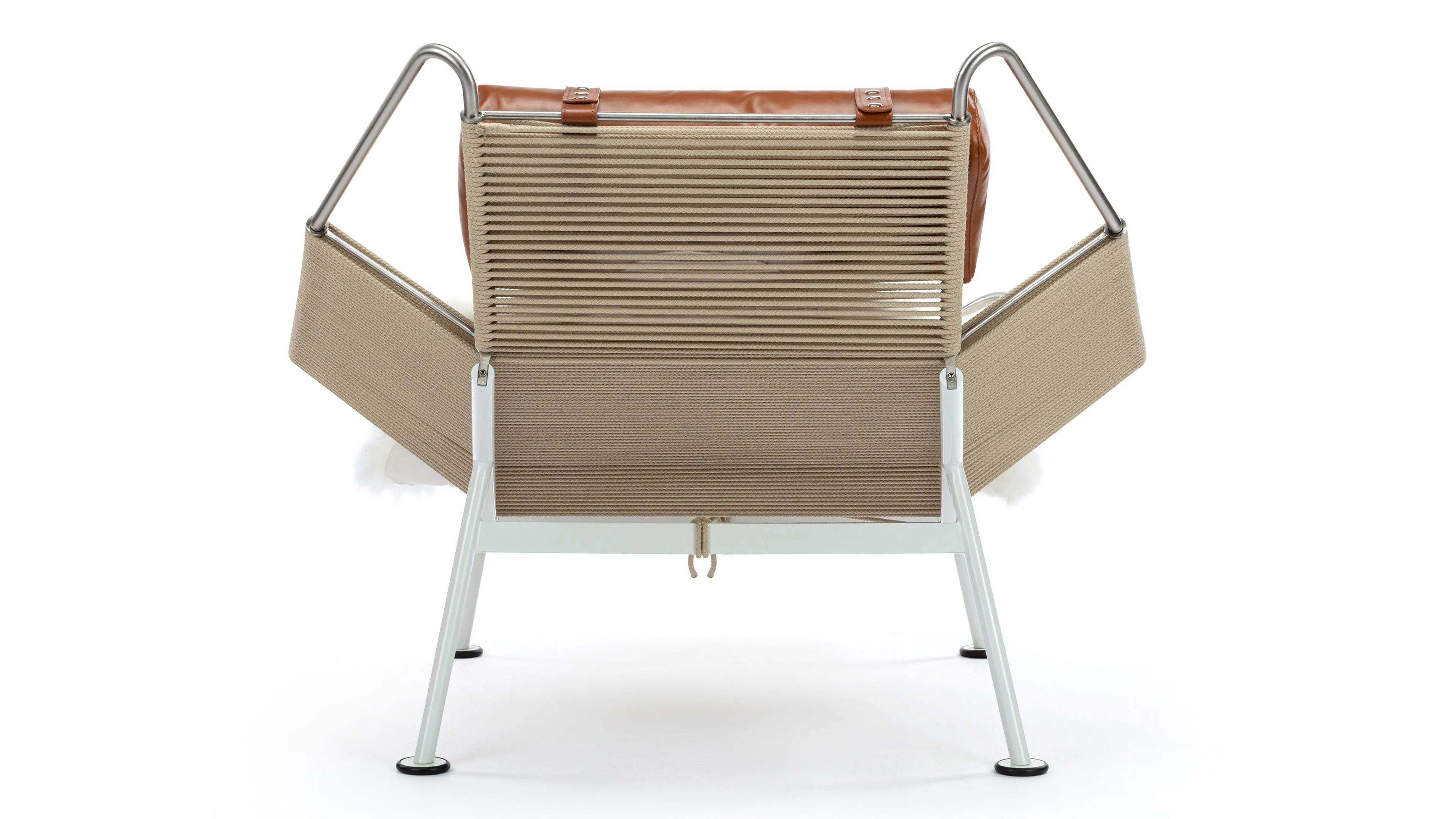 Halyard - Halyard Lounge Chair, Tan Premium Leather and Icelandic Sheepskin