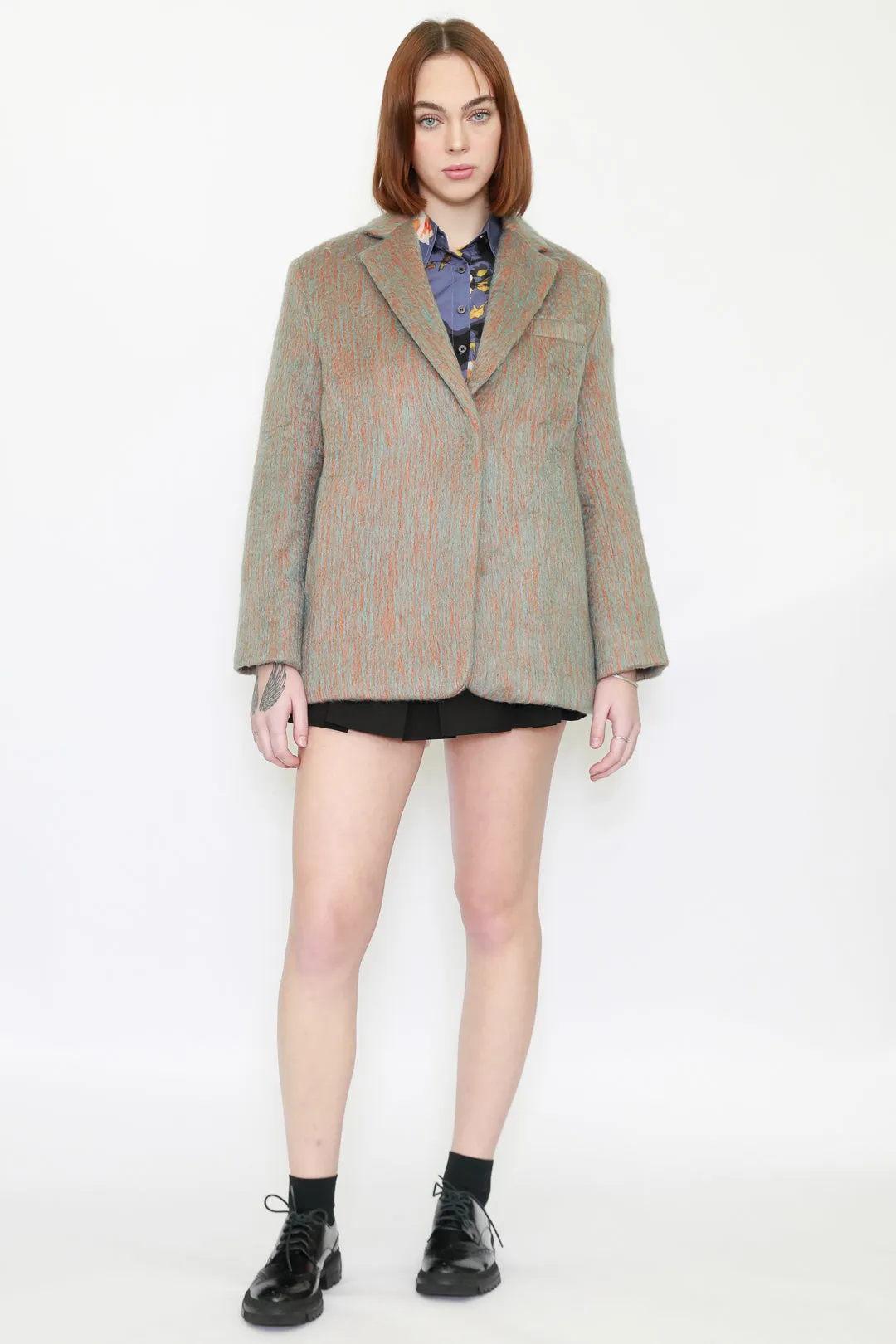 Heavy Wool Mint Green Coat