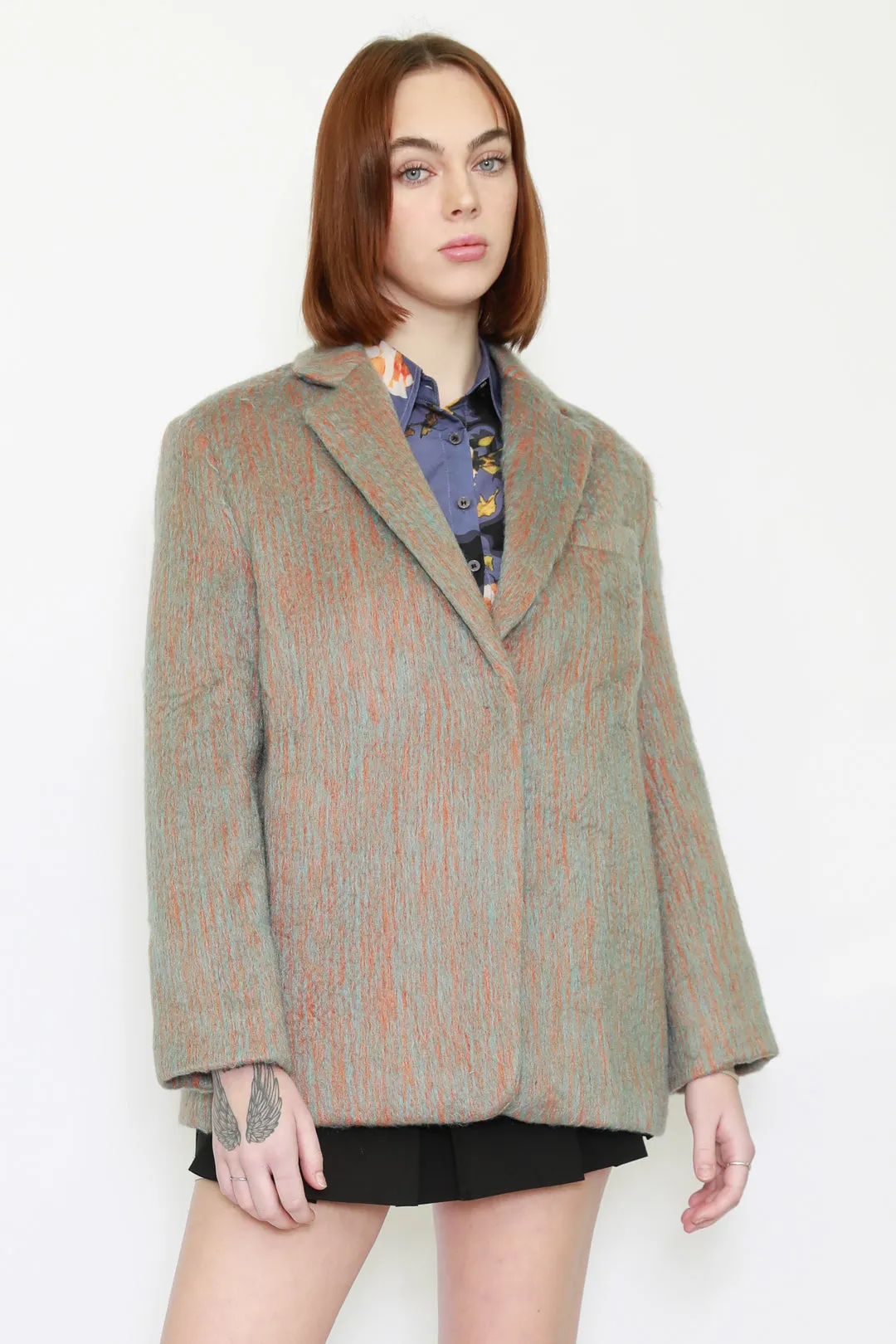 Heavy Wool Mint Green Coat