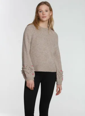 Heidi Bobble Sleeve - Oatmeal