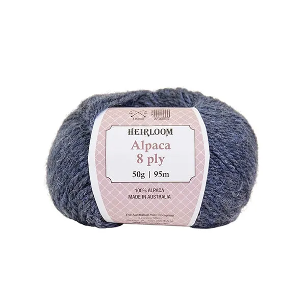 Heirloom 8ply Crochet & Knitting Yarn, 50g Alpaca Yarn