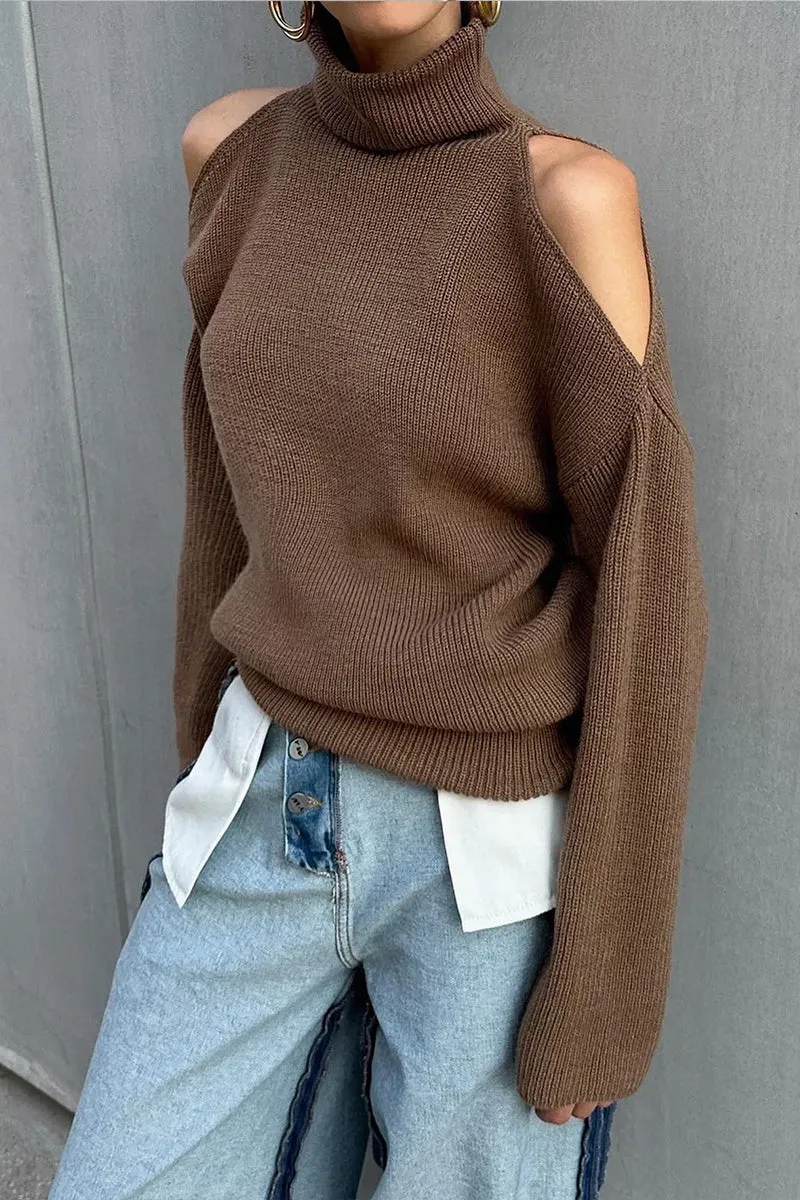 HWT1101 Effortless Edge Cutout Sweater