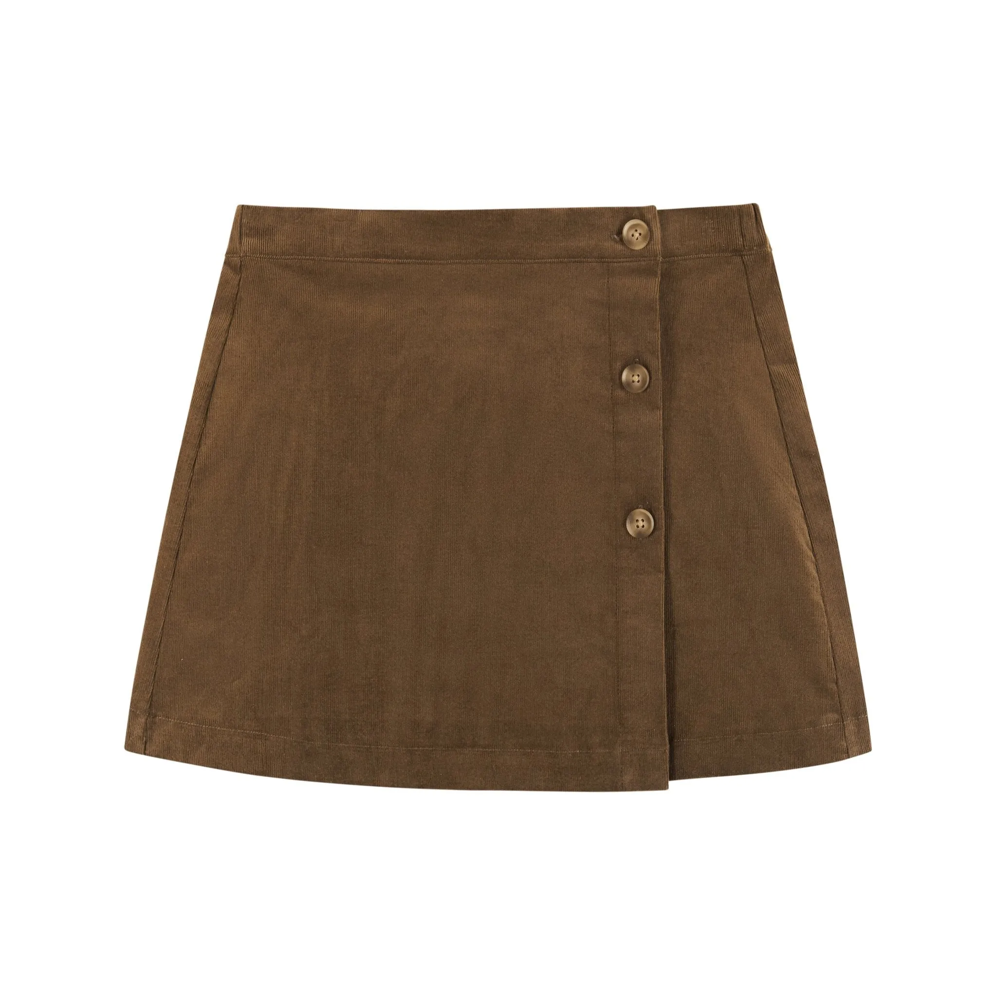 Kids (7-16) Wrap Corduroy Skirt | Camel