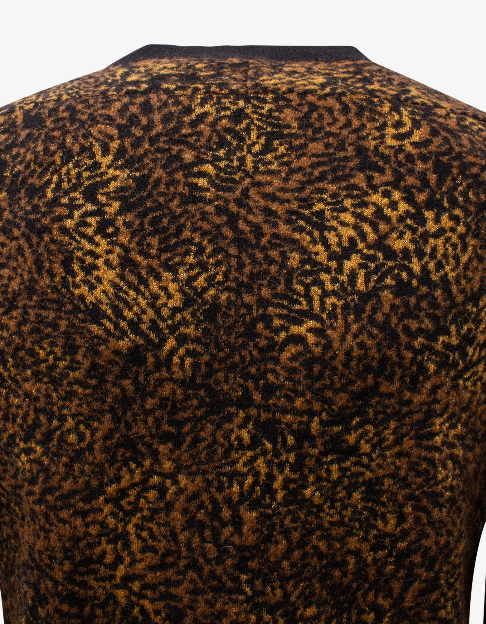 Leopard Print Wool-Blend Sweater