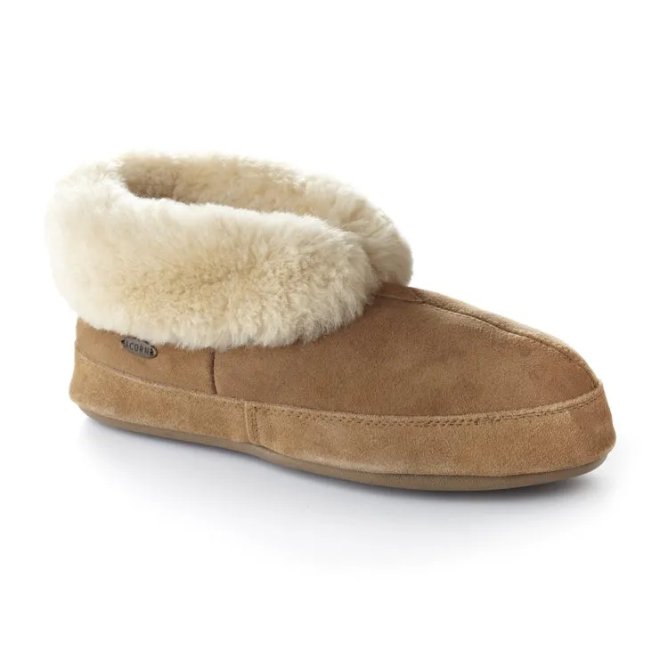 Men's Sheepskin Bootie Slipper With Indoor/Outdoor Sole