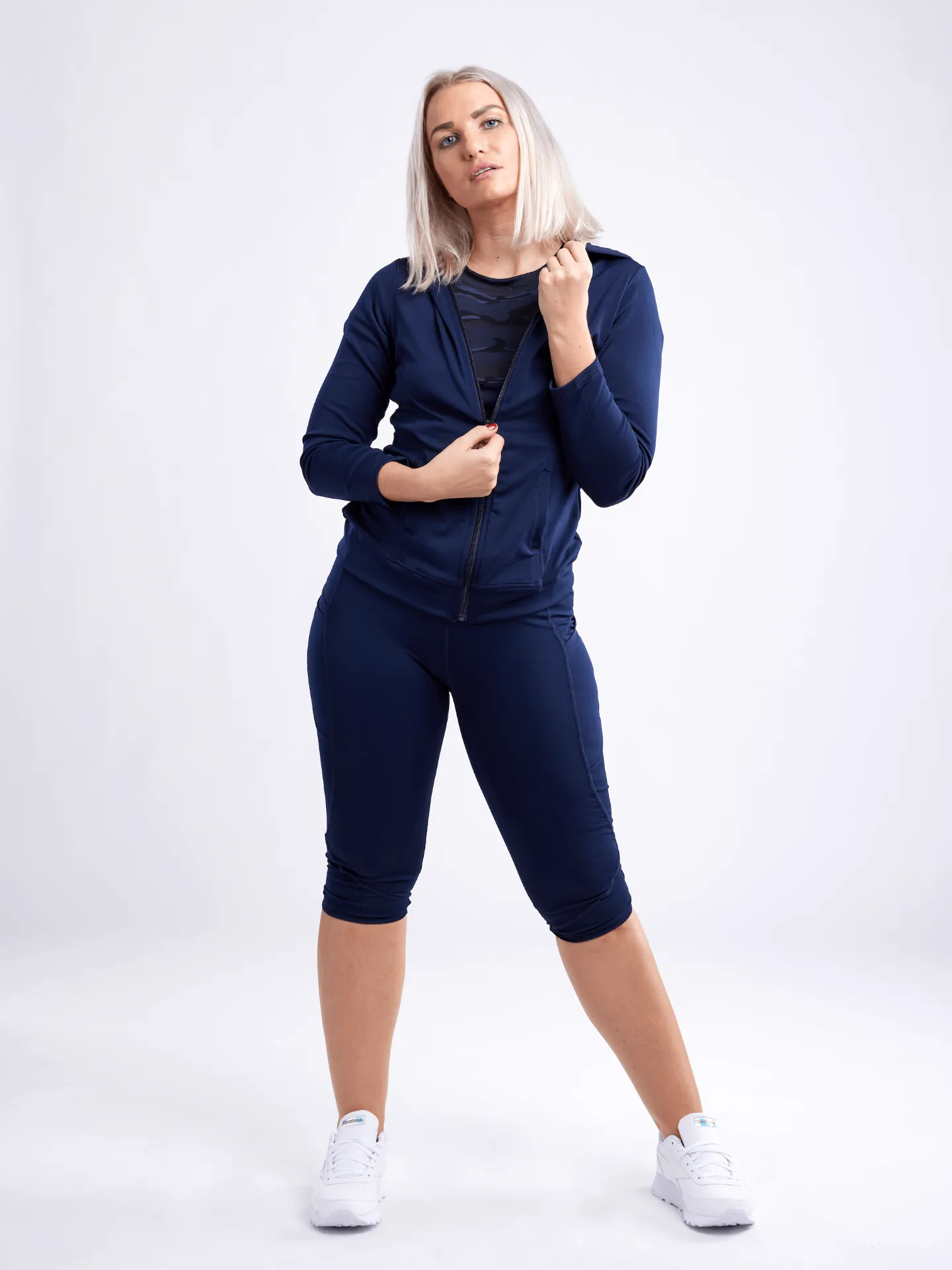 Mid-Rise Capri Fitness Leggings with Side Pockets | JupiterGear