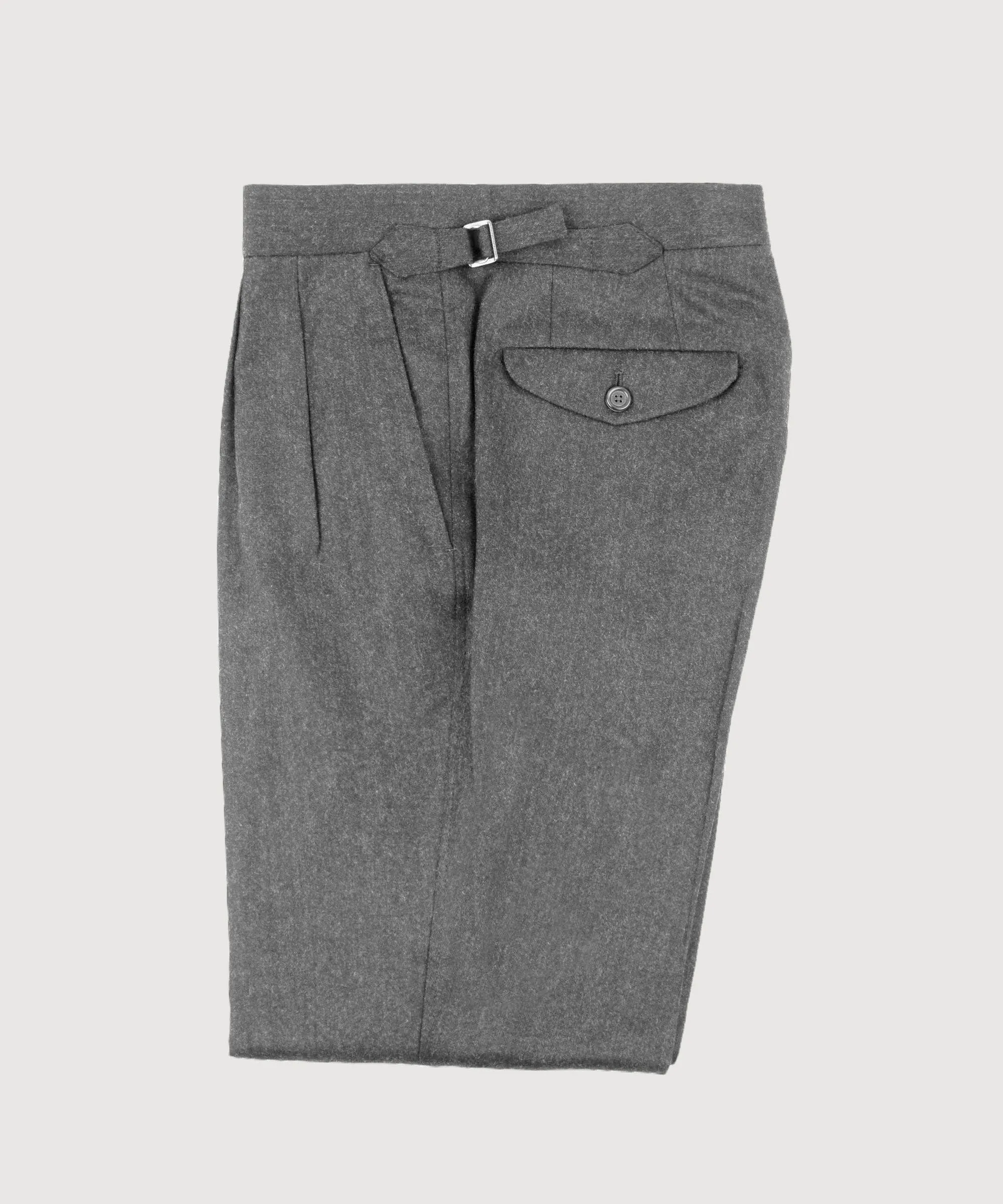 Pleated Flannel Trousers