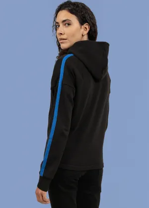 Saint Lunaire hooded sweatshirt - SAINT JAMES DAHO (Noir/Bleu)