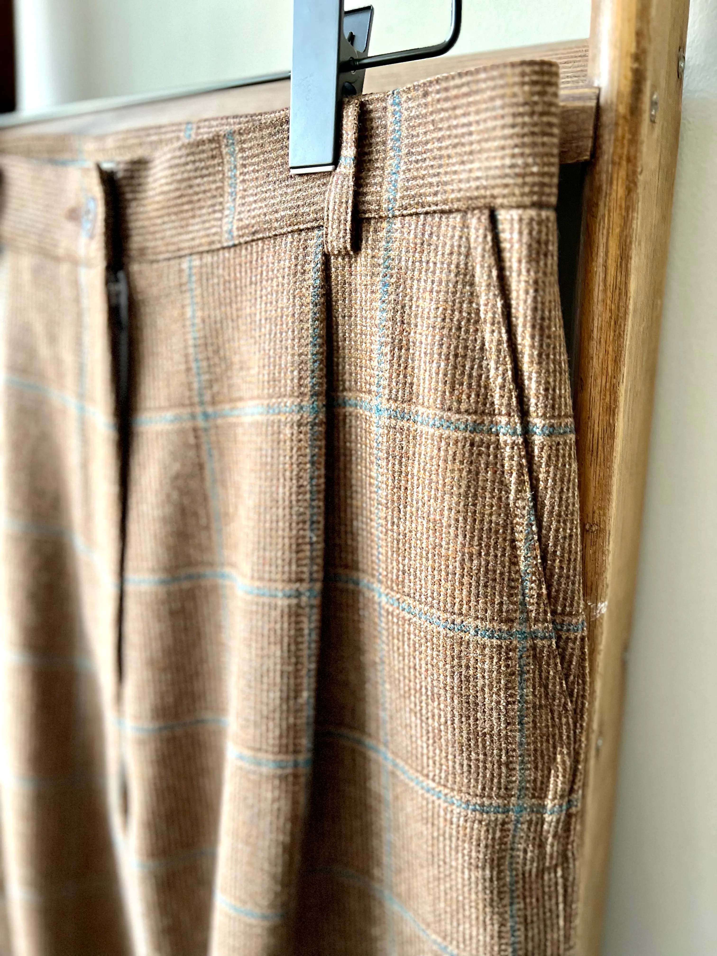 Scottish Merino Wool Trouser /Brown Check