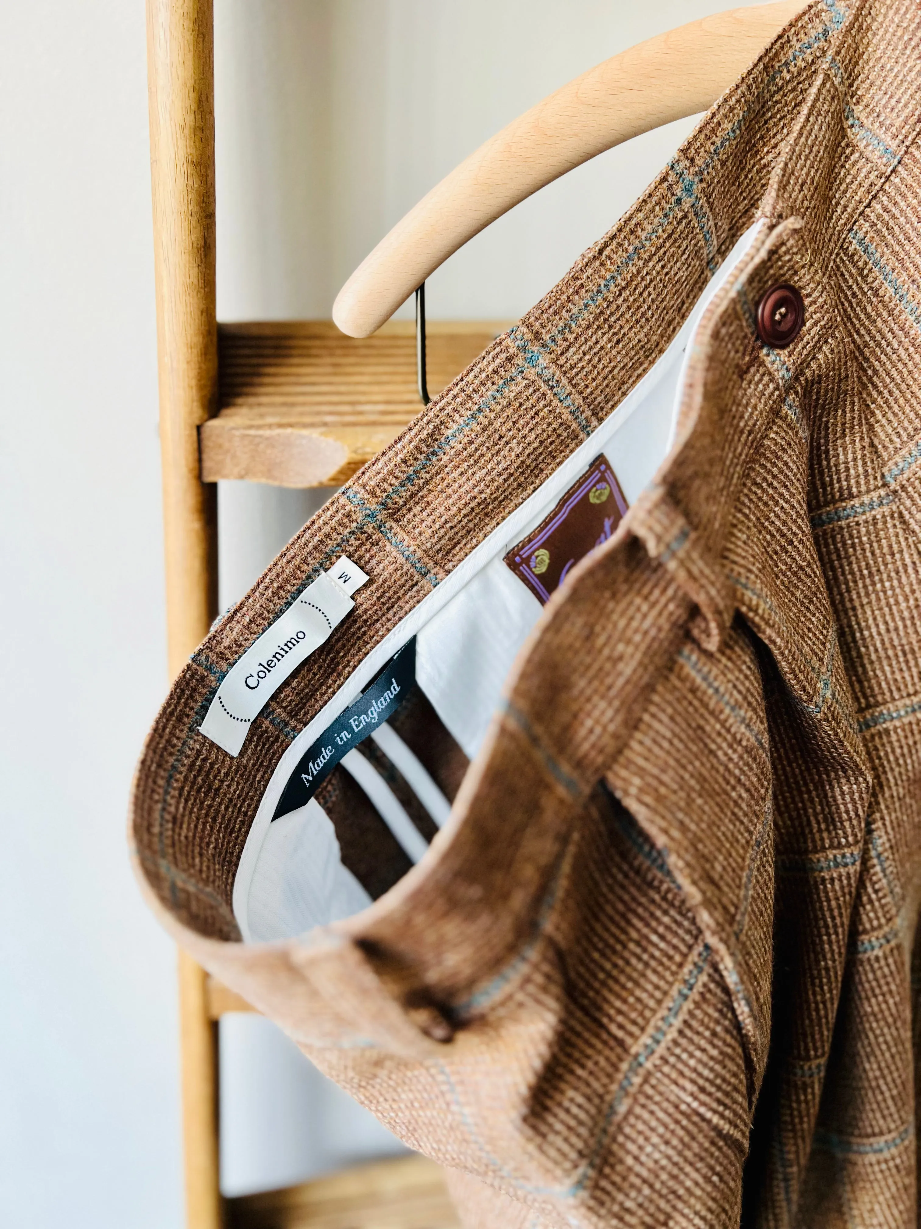 Scottish Merino Wool Trouser /Brown Check