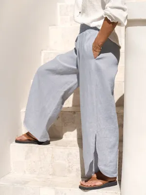 Siena Linen Pants Slate Blue