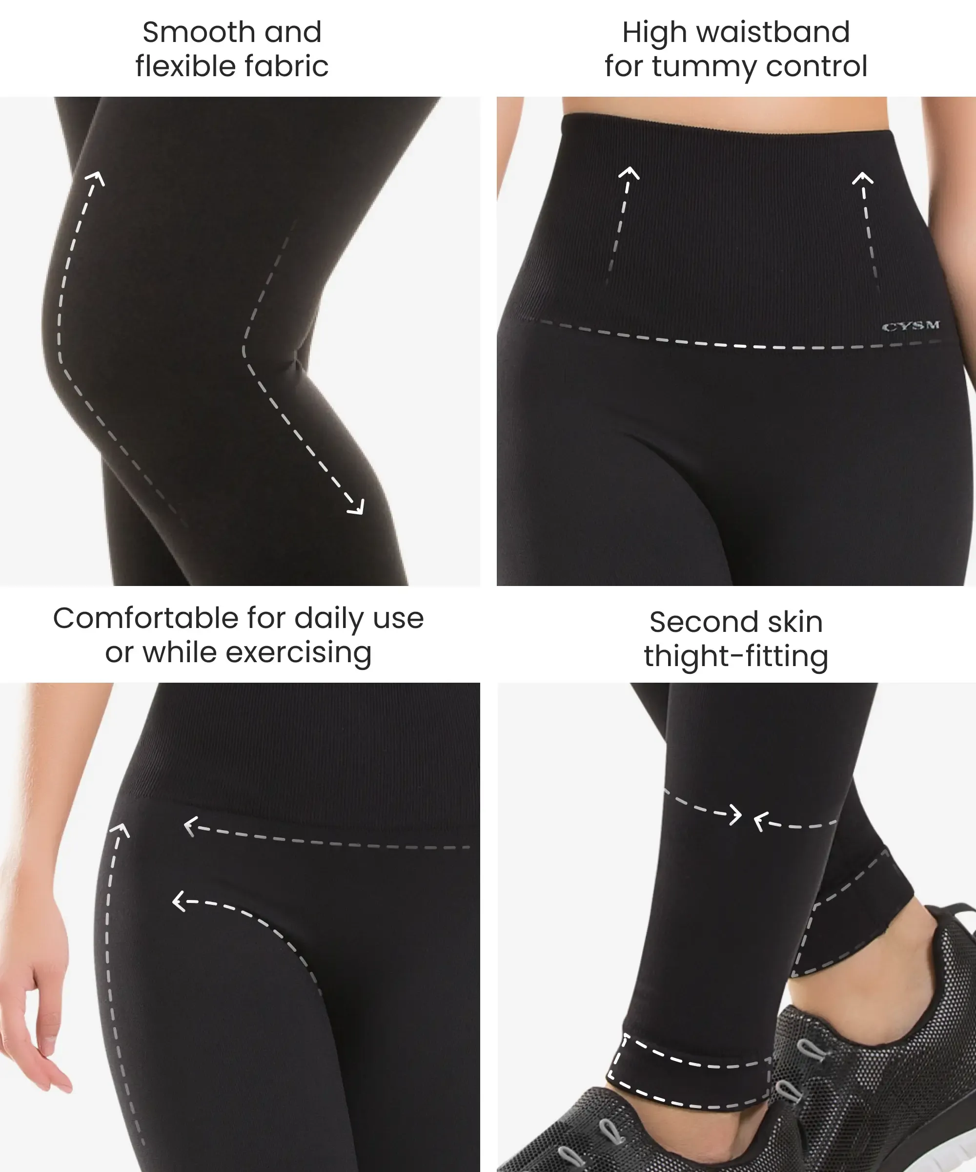 Ultra compression and abdomen control fit legging - Style 910