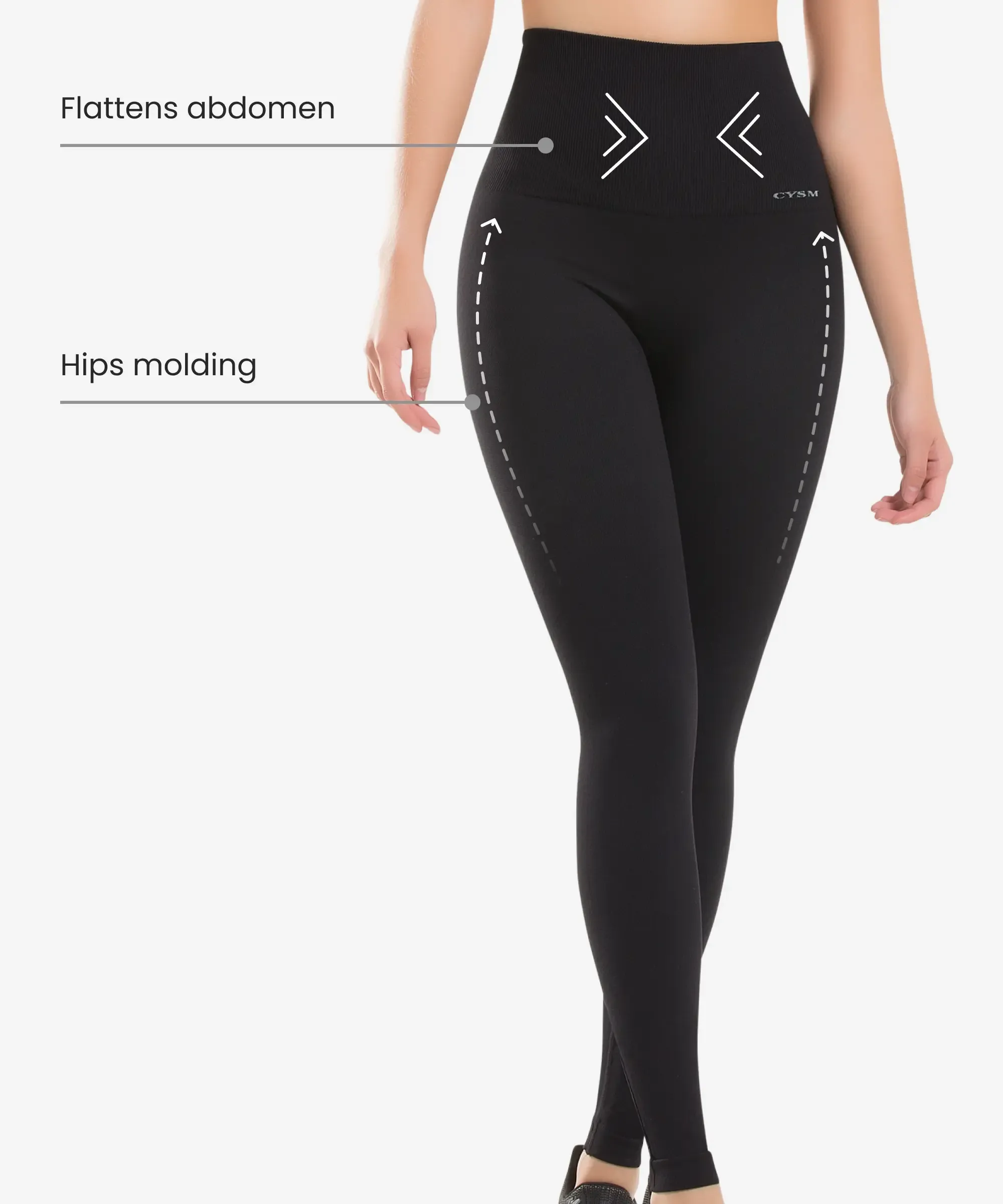 Ultra compression and abdomen control fit legging - Style 910