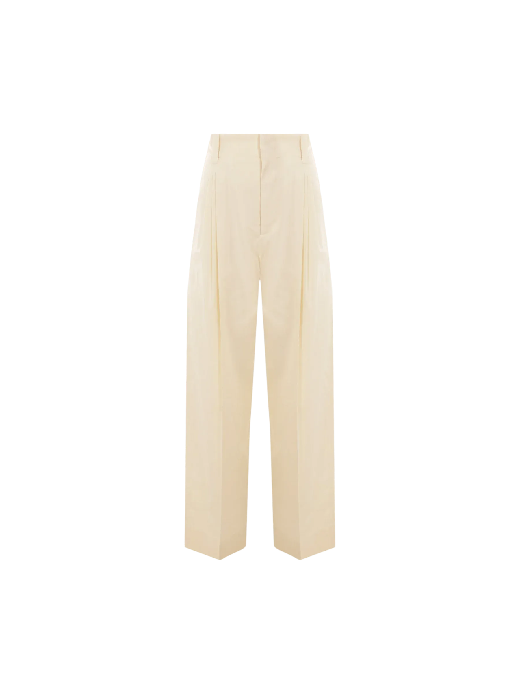 Wide-Leg Cotton Silk Trousers