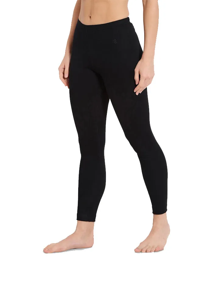 Women's Black Cotton Thermal Leggings