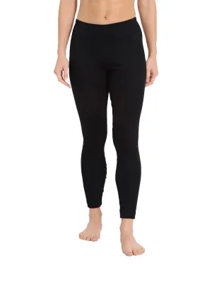 Women's Black Cotton Thermal Leggings